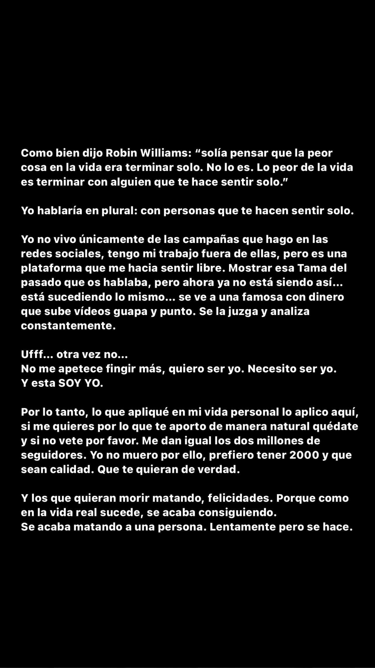 La decisión que ha tomado la influencer con respecto a su día a día en redes