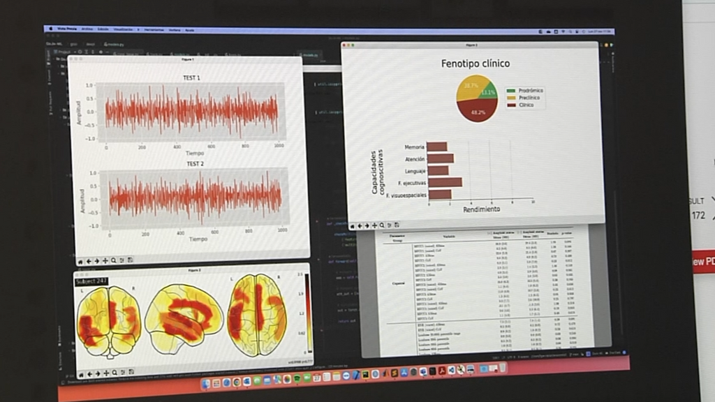 Ejemplos de casos en la pantalla del ordenador que muestran el prototipo de la aplicación