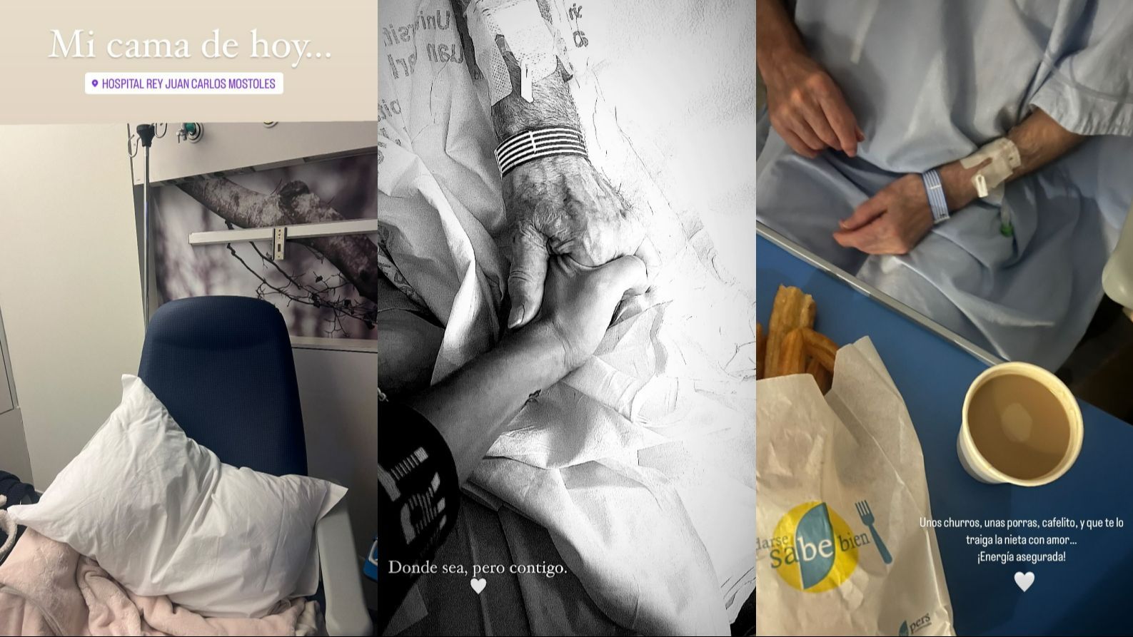 Así acompaña Tamara Gorro a su abuelo en el hospital