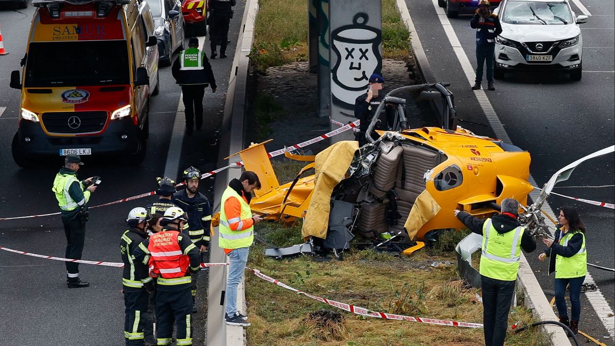 Así es el helicóptero que se ha estrellado en la carretera M40 de Madrid y para qué se usa