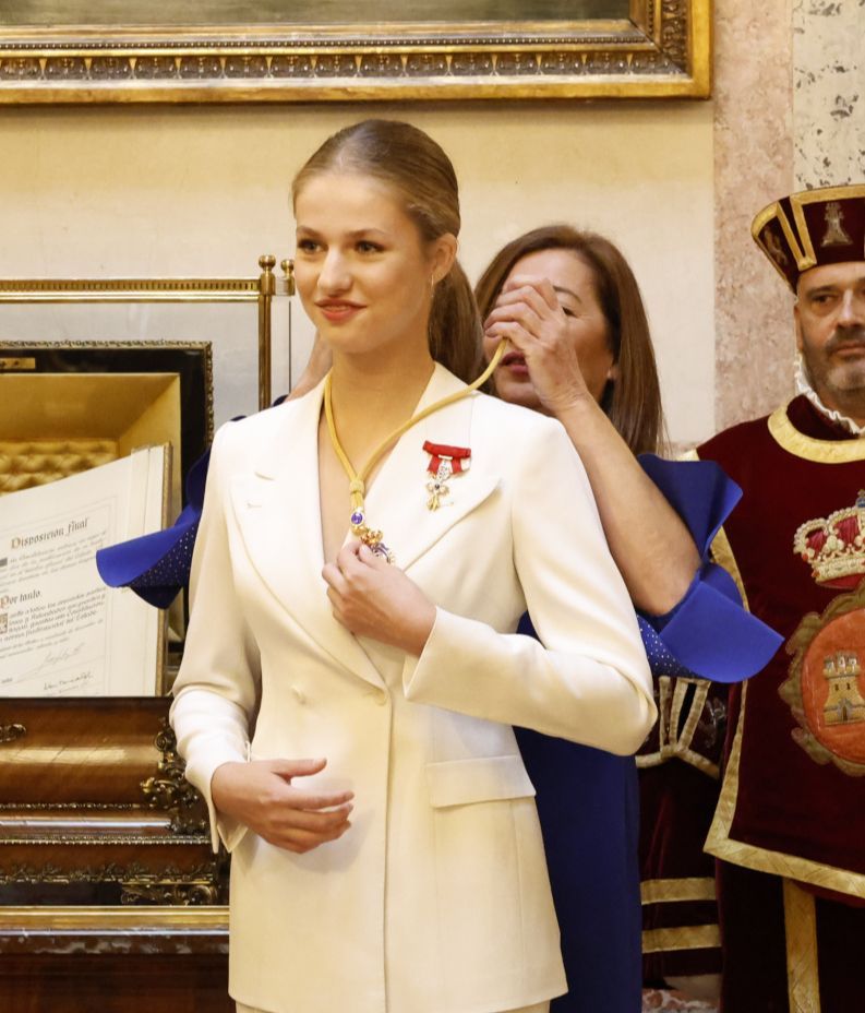 Francina Armengoll, en el momento en el que se le hizo entrega de la Medalla del Congreso