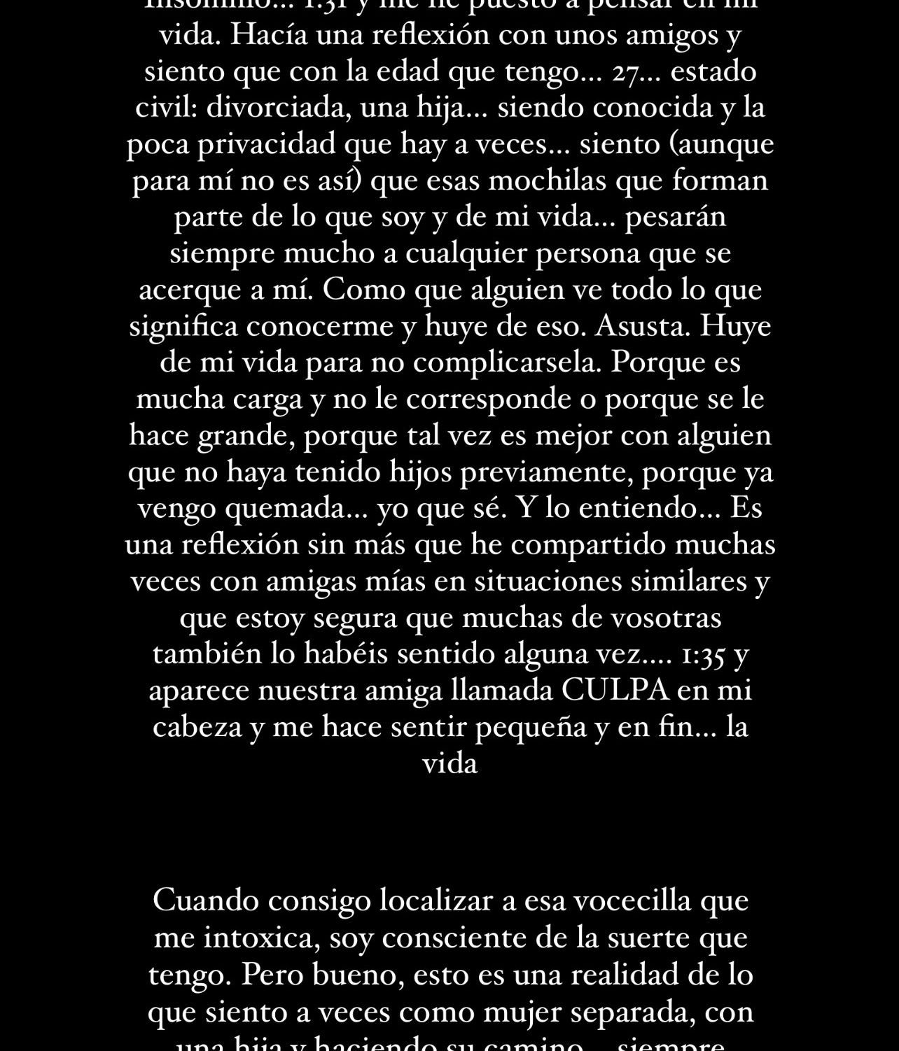 La dura reflexión de Laura Escanes