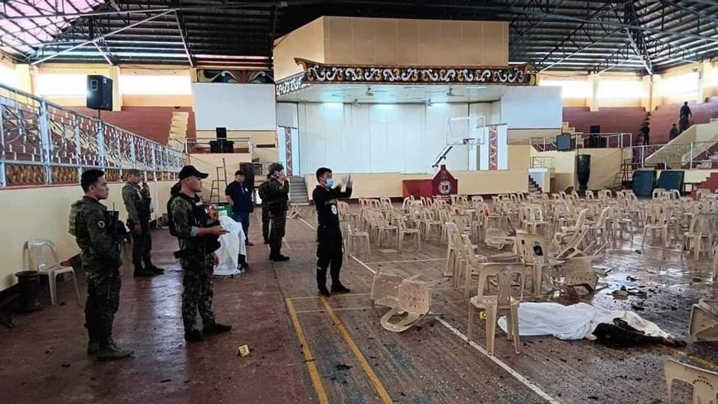 Gimnasio de la Universidad Estatal de Mindanao, en la ciudad de Maraui, donde se ha registrado una explosión