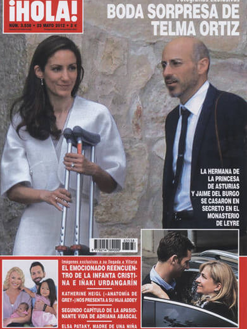 La portada de ¡HOLA!, recogiendo la boda de Telma Ortiz y Jaime del Burgo