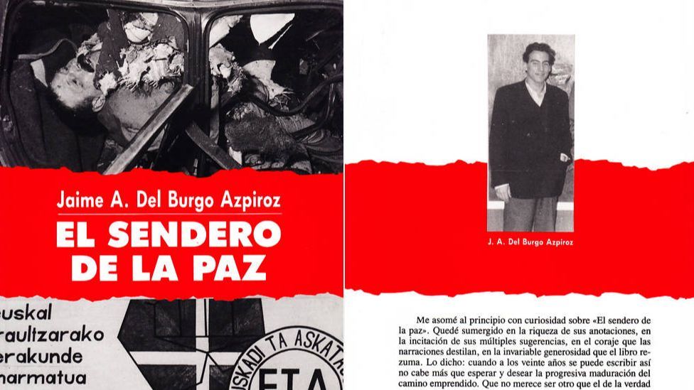 Portada y contraportada de su libro