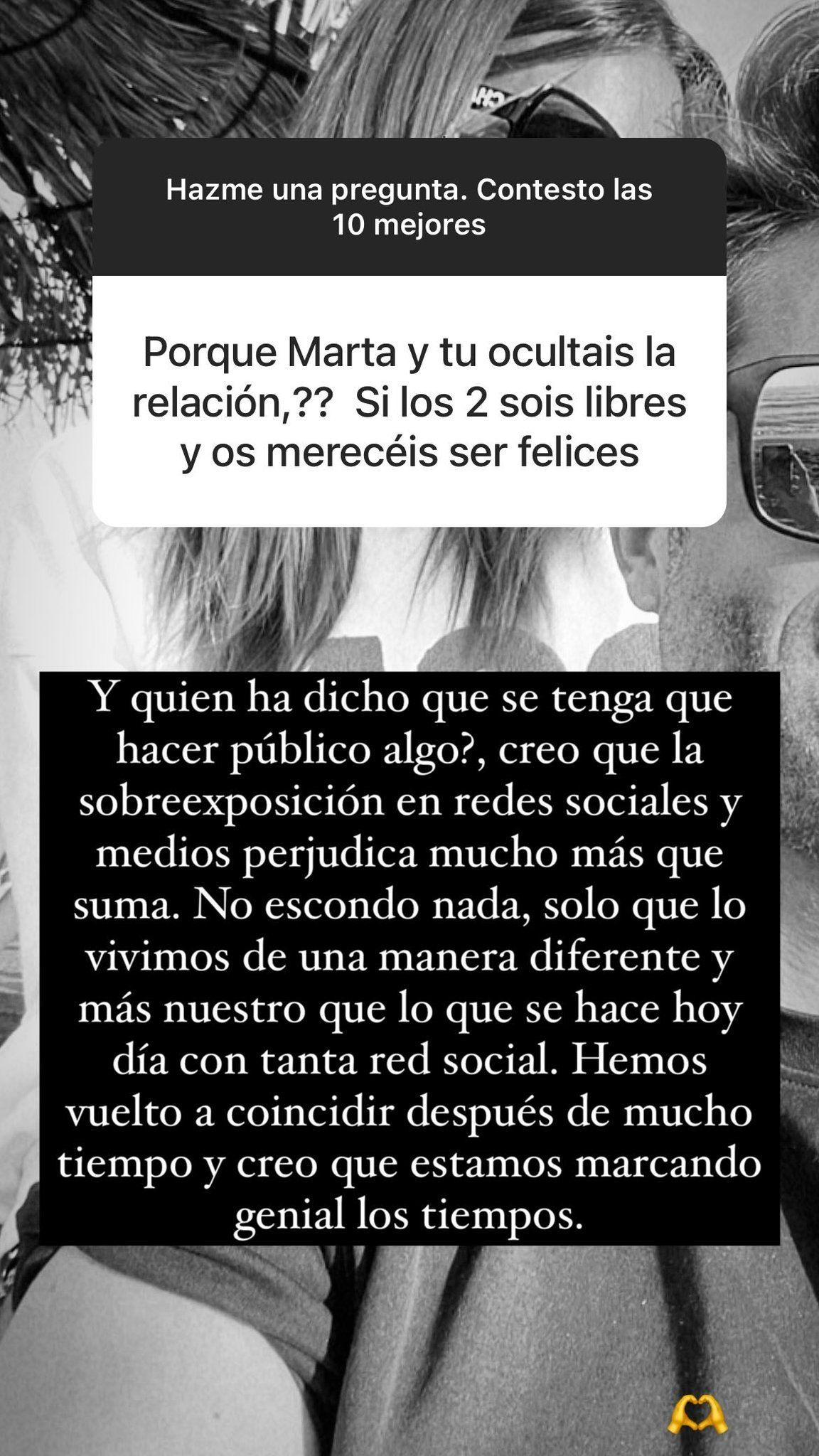 Efrén Reyero habla de su relación con Marta López