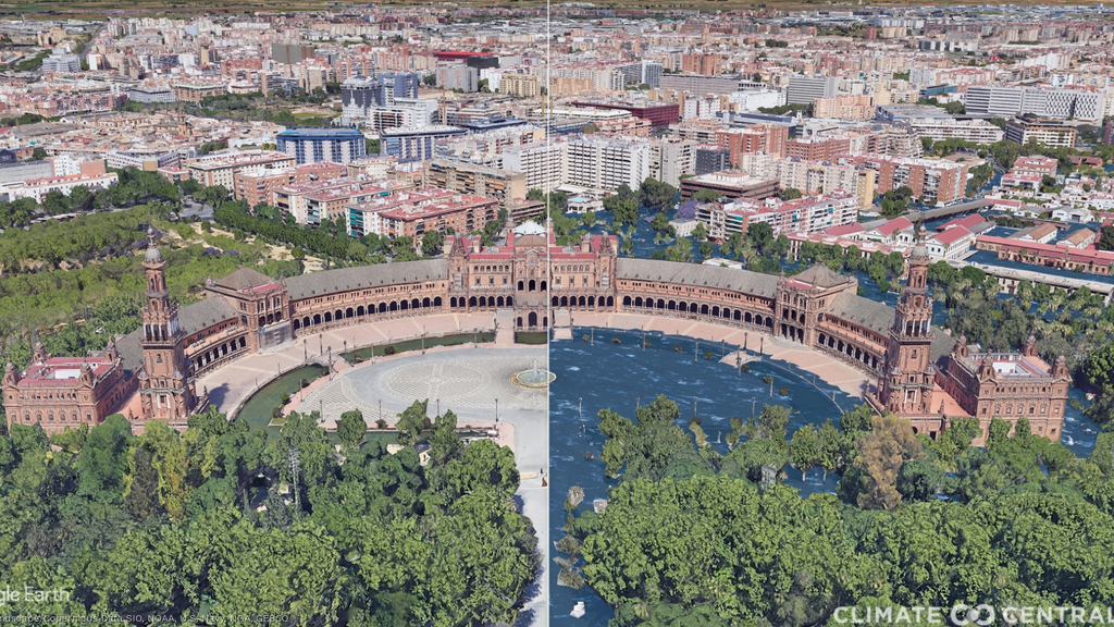 Impactos en Sevilla si el calentamiento del planeta subiera tres grados