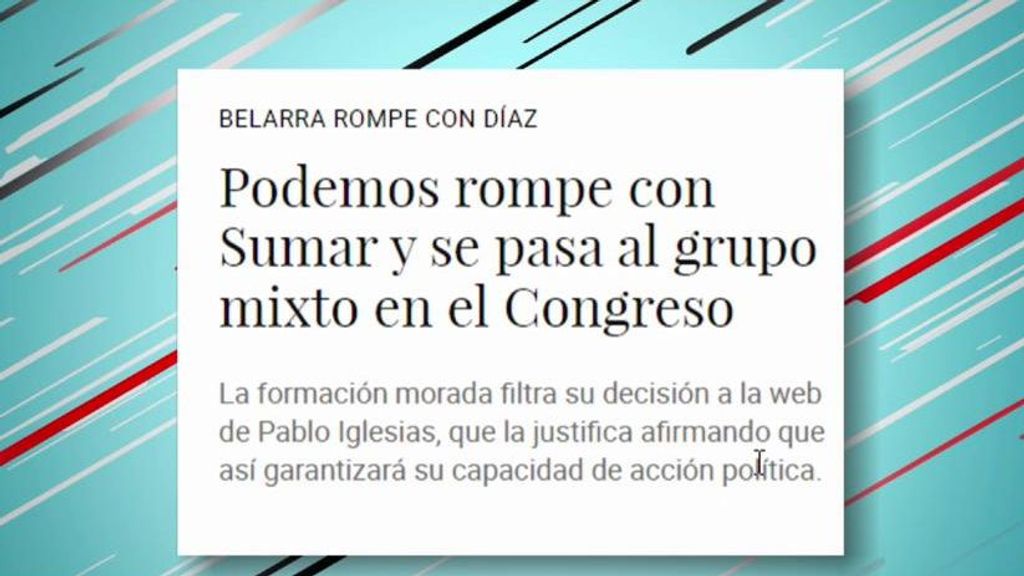 Podemos rompe con Sumar en el Congreso: "Es un paso más hacia la desaparición de Podemos"
