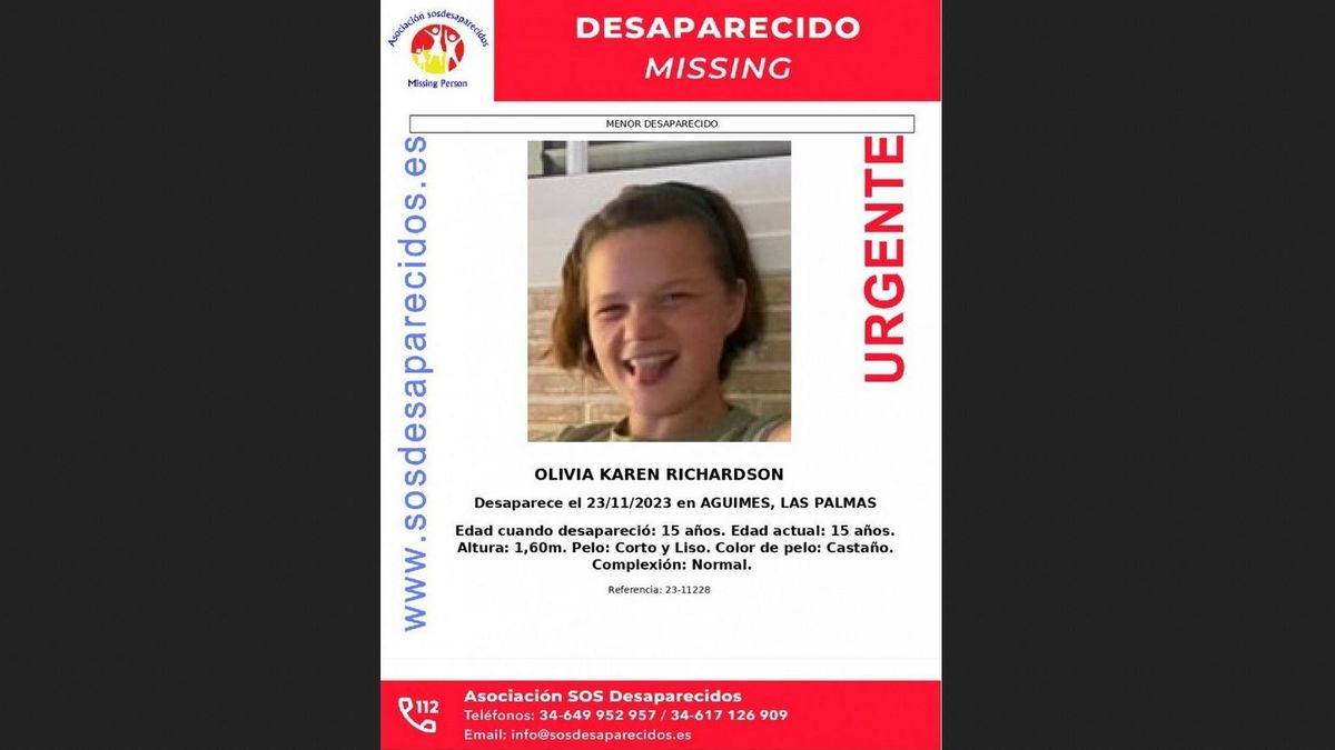 Buscan a Olivia Karen Richardson, menor de 15 años desaparecida en Agüimes, Las Palmas