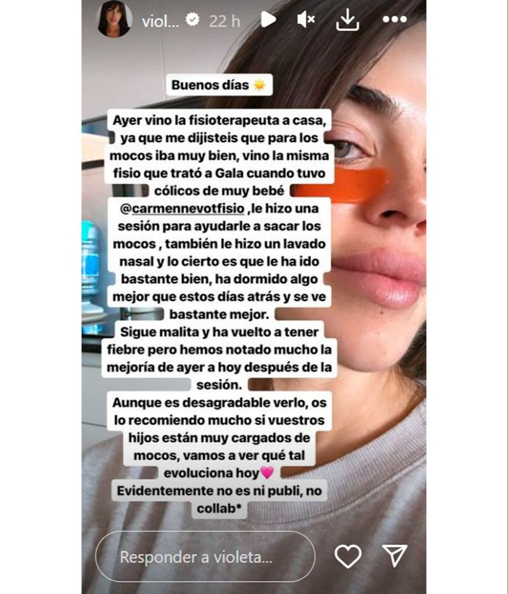 Violeta Mangriñán actualiza el estado de salud de su hija