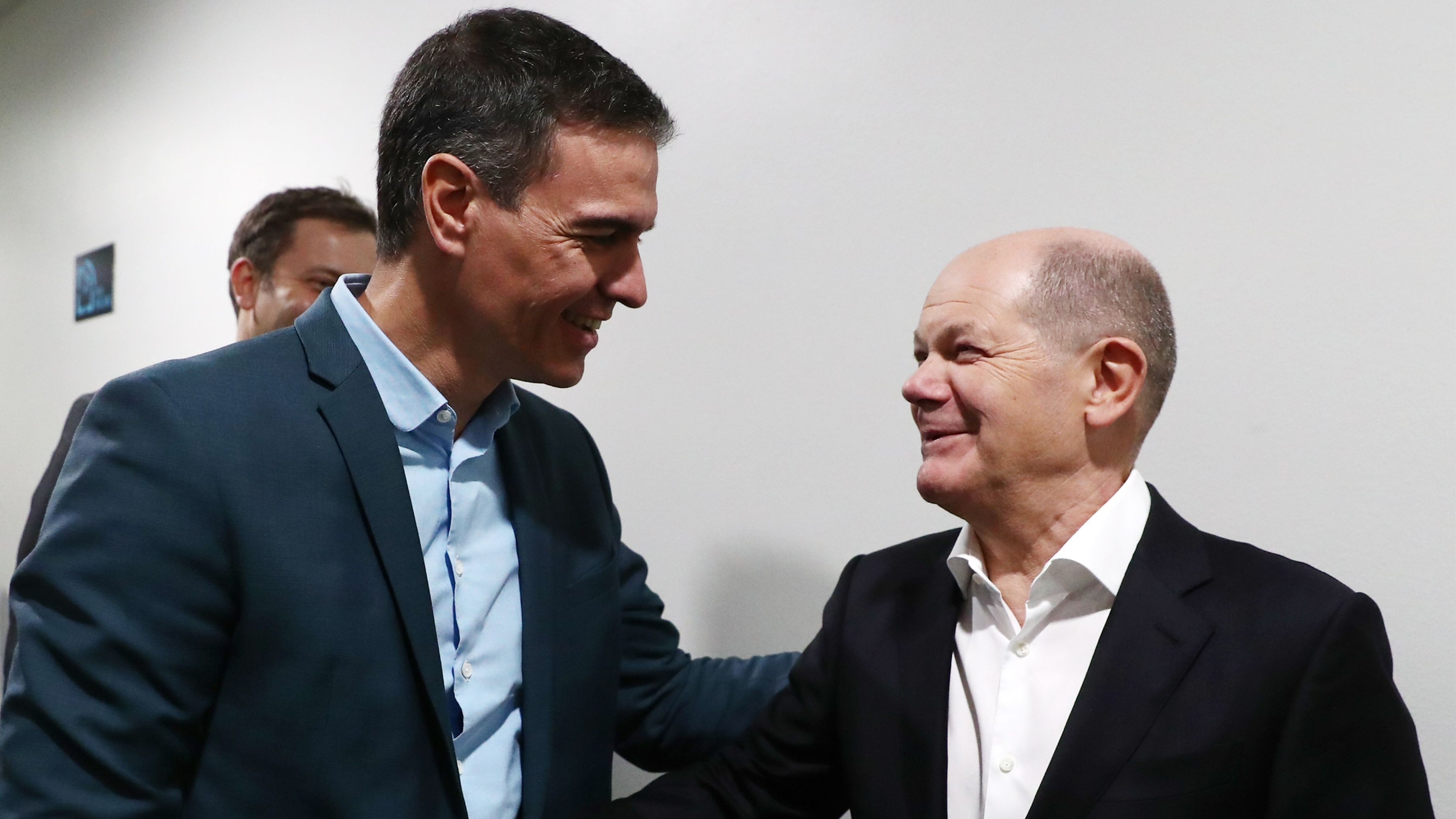El presidente del Gobierno, Pedro Sánchez y el canciller alemán, Olaf Scholz