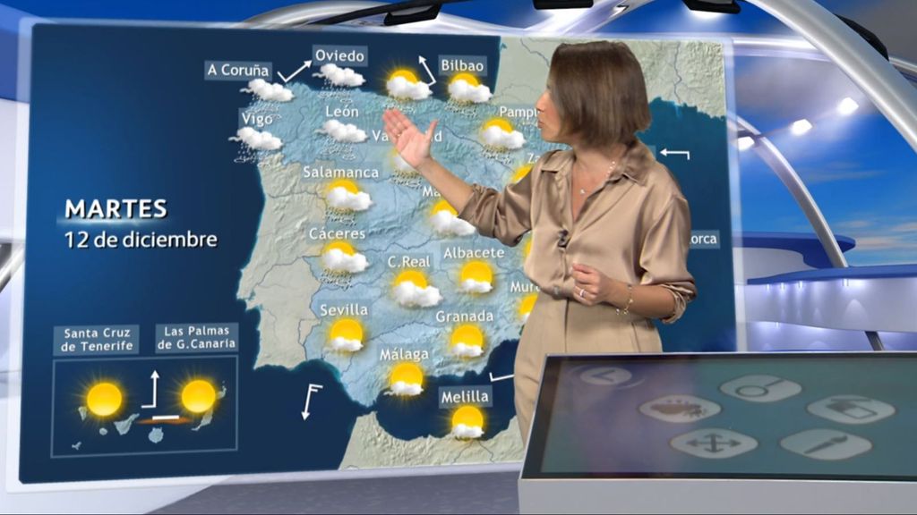 Predicción del martes: bajada de temperaturas generales y más lluvia en el noroeste