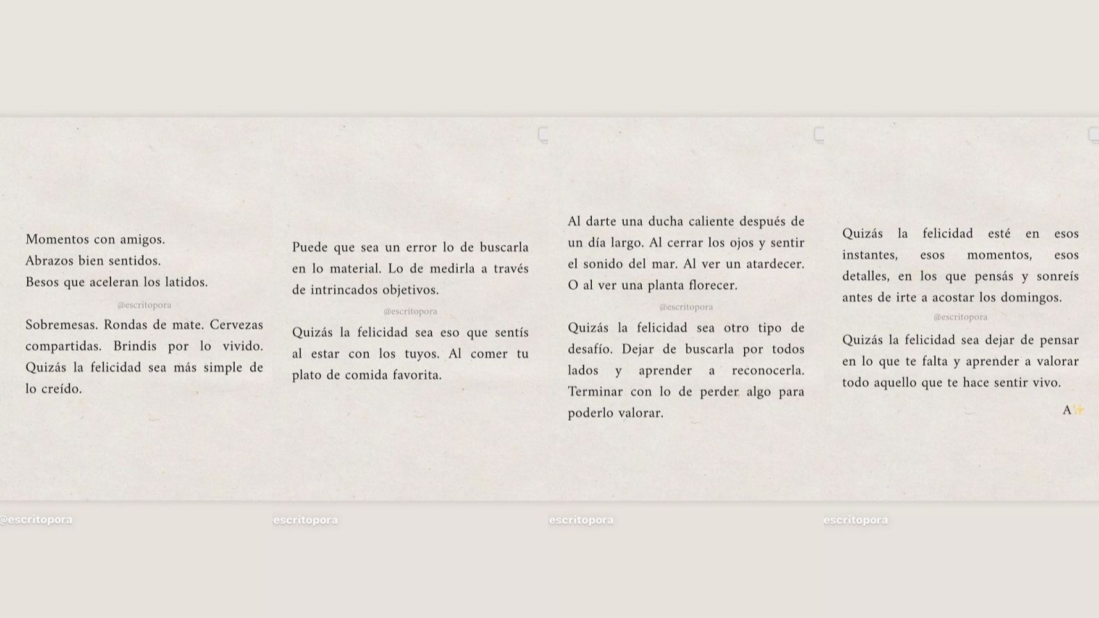 Jessica Bueno comparte una profunda reflexión sobre la felicidad