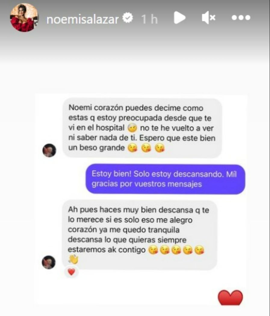 Noemí Salazar explica cómo se encuentra