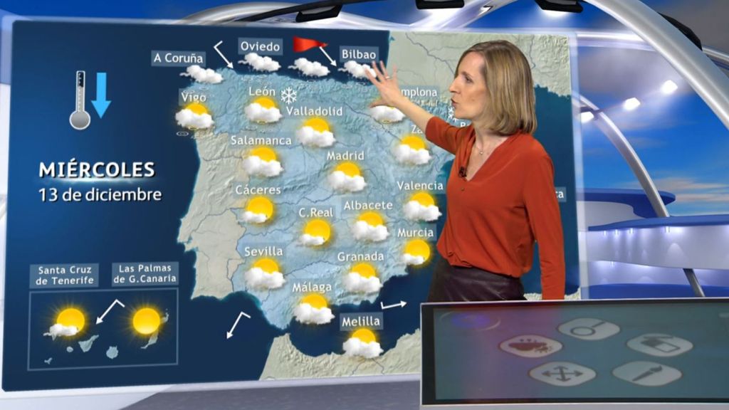 Predicción para el miércoles: bajada de temperaturas en toda la Península