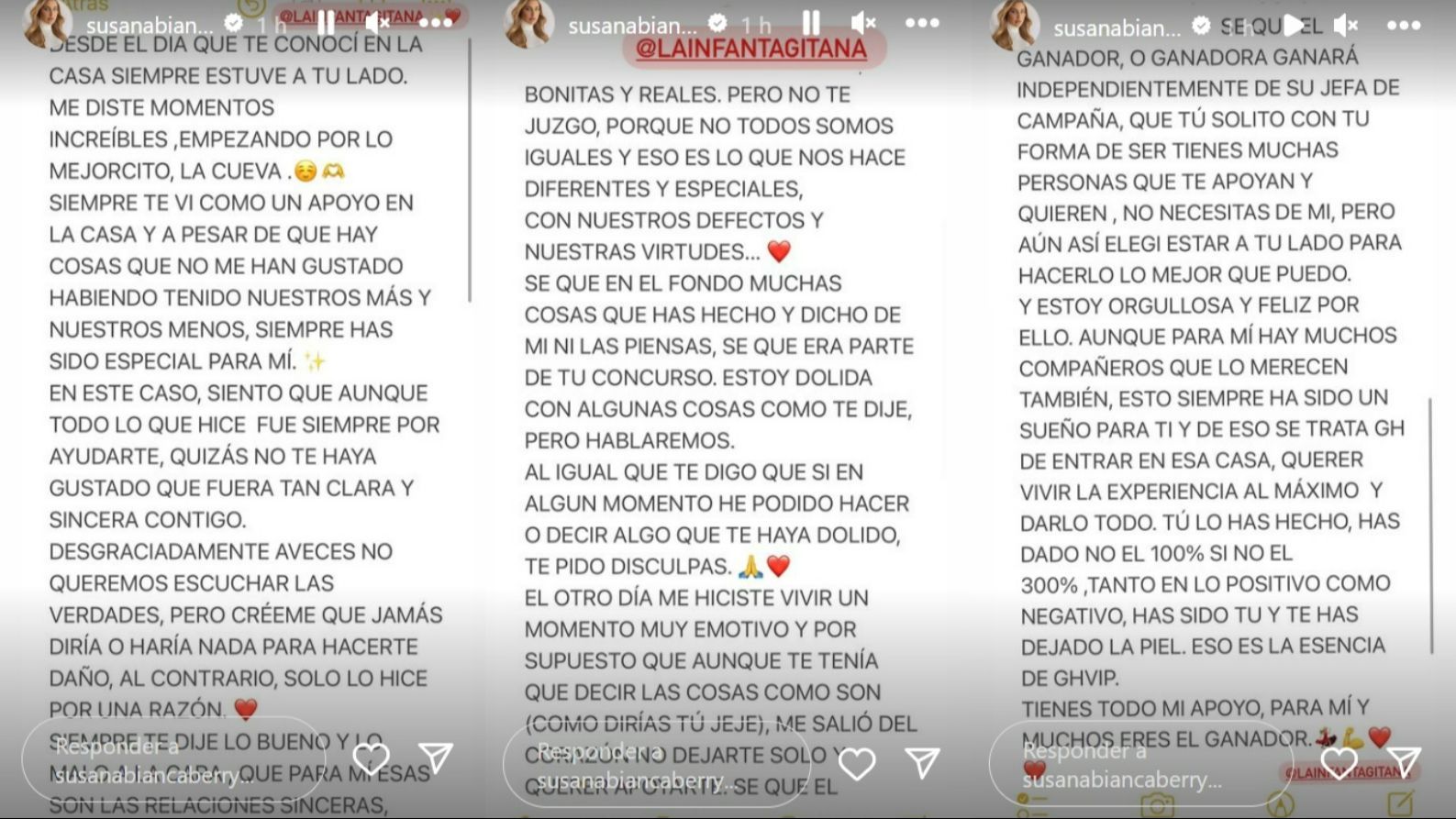 La carta abierta de Susana Bianca