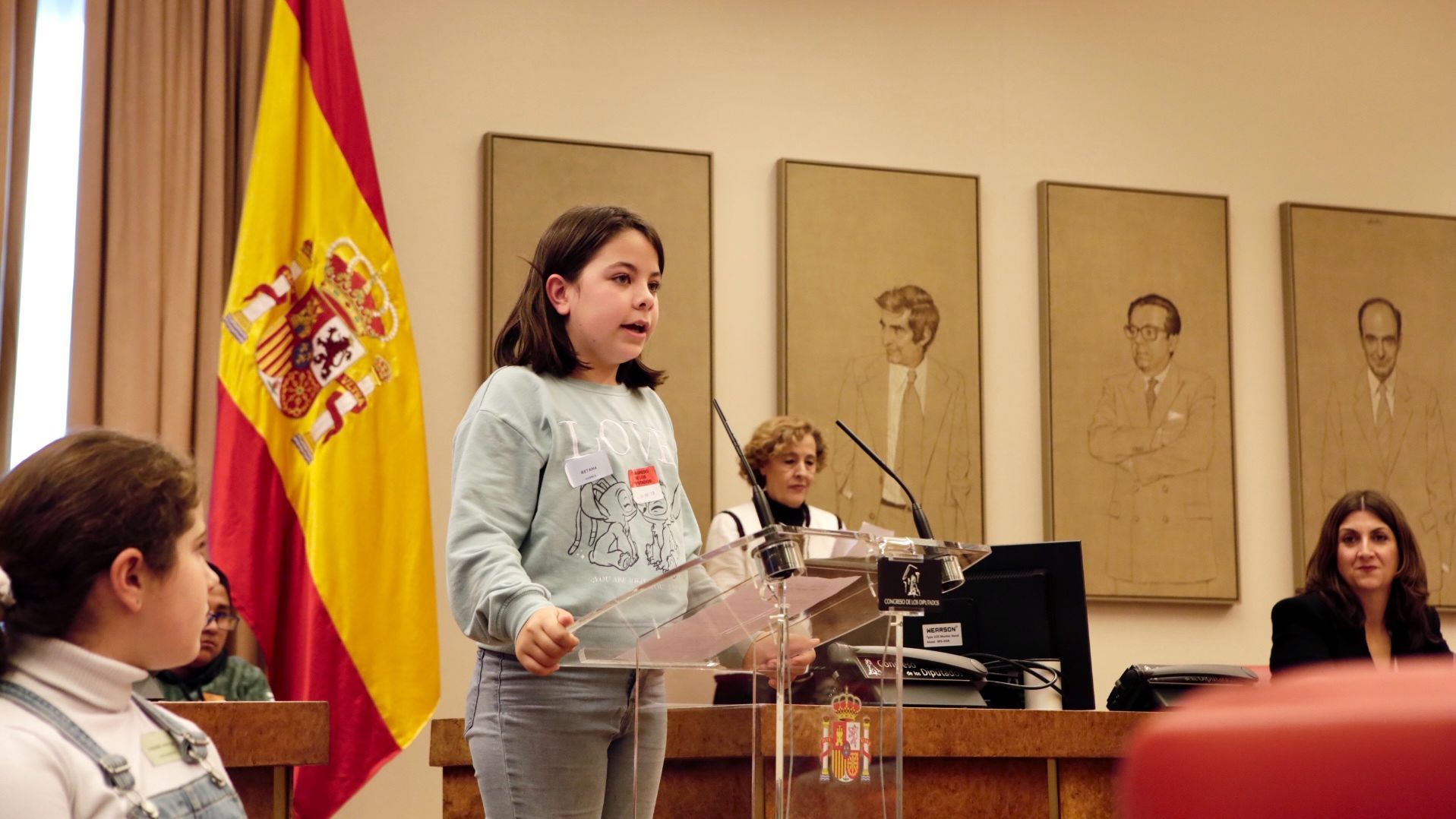 Una de las muchas niñas que fueron 'Diputados por un día'