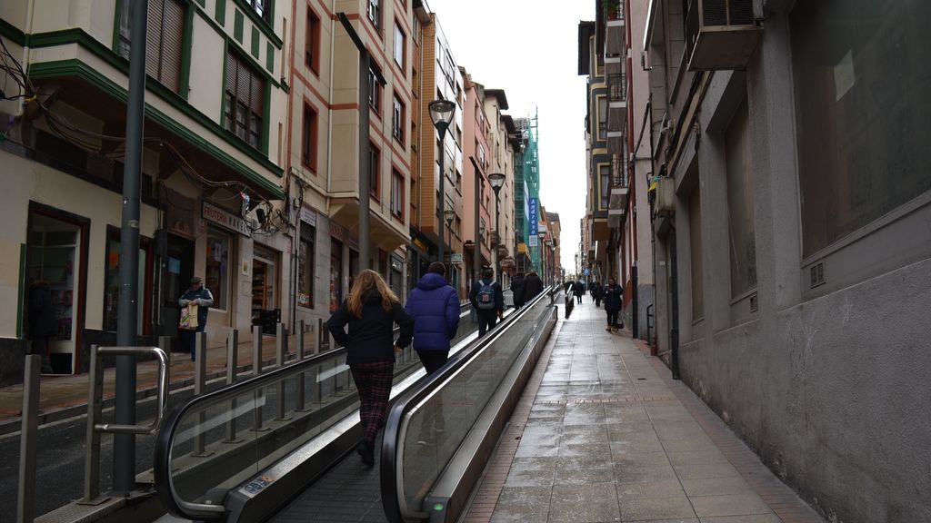 Una calle de Sestao (Bizkaia)