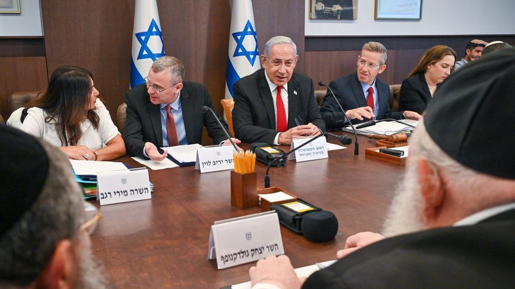 El primer ministro israelí, Benjamin Netanyahu, durante una reunión del Consejo de Ministros