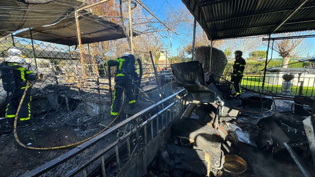 Incendio en un camping