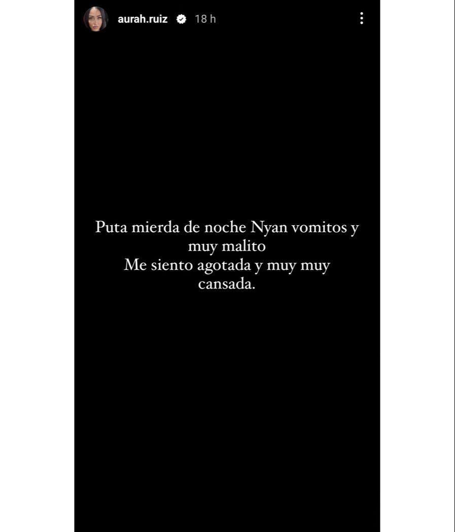 Aurah Ruiz cuenta que su hijo Nyan está malo y ella muy agobiada
