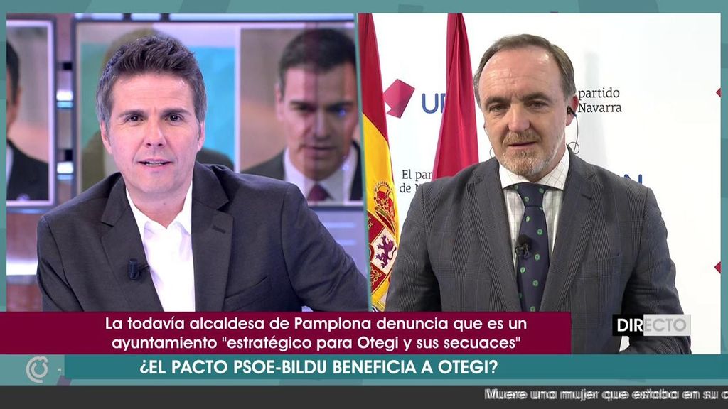 Javier Esparza, líder de UPN, denuncia el acuerdo entre PSOE y Bildu en Pamplona: "Es una indignidad lo que el PSOE va a cometer"