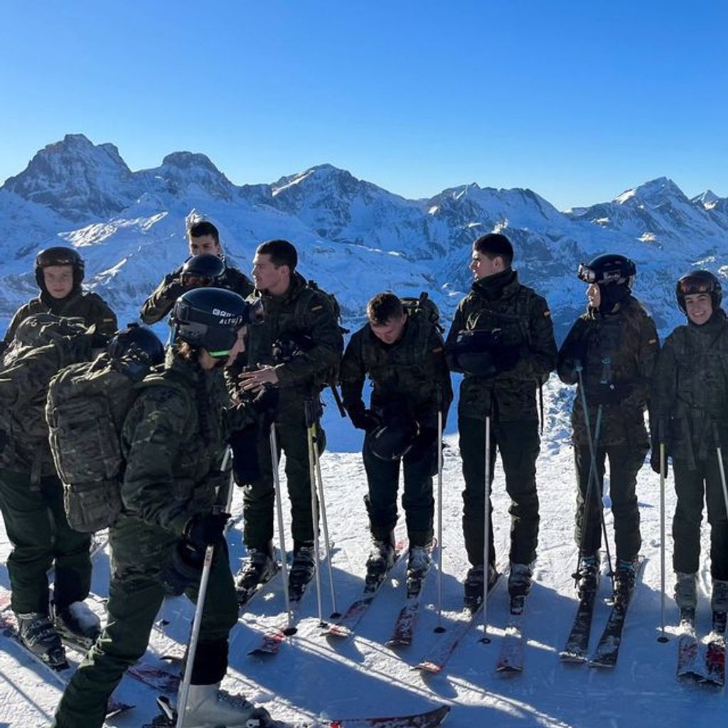 El entrenamiento en la nieve de la princesa Leonor