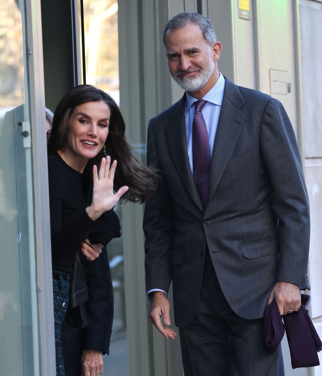 Ambos han saludado afablemente a la prensa a las puertas de Pabú