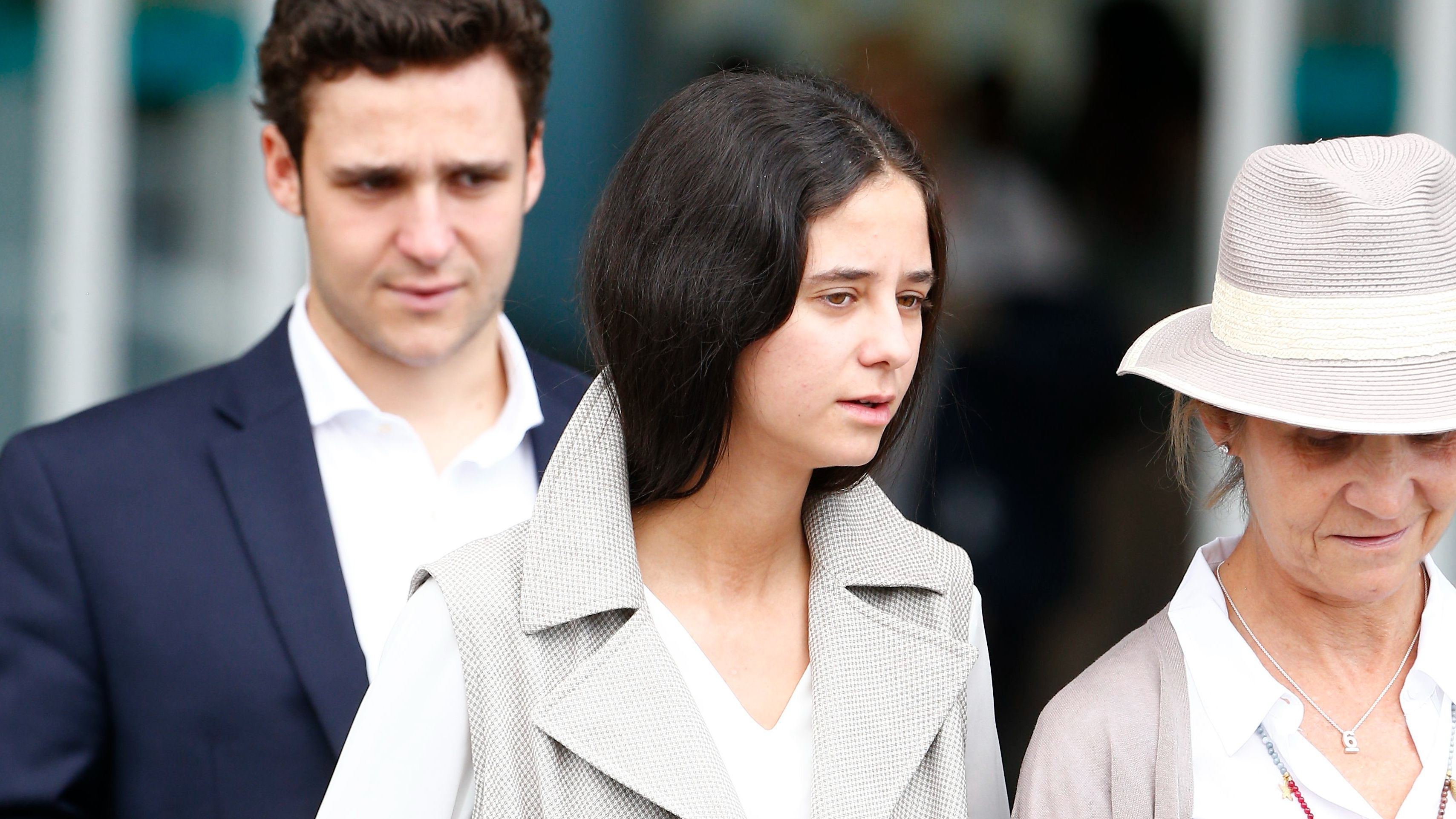 La infanta y sus dos hijos, en 2019