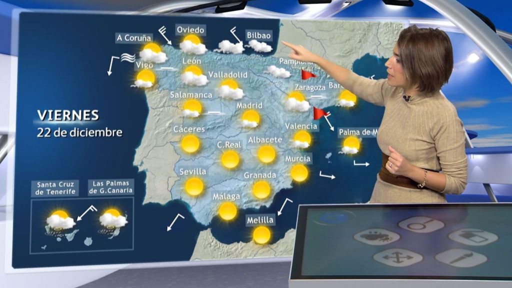 Mañana, lluvia fuerte en Canarias y viento fuerte en diversos puntos de España