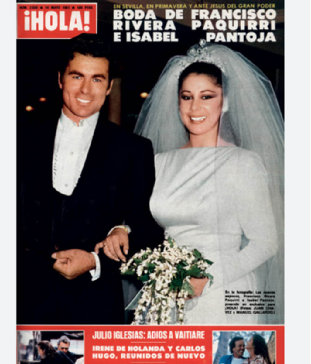 Portada de 'HOLA' de Francisco Rivera "Paquirri" e Isabel Pantoja el día de su boda