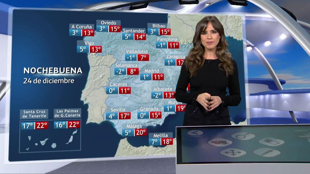 El domingo sigue el tiempo anticiclónico en la Península y Baleares con algún chubasco en Canarias y Galicia
