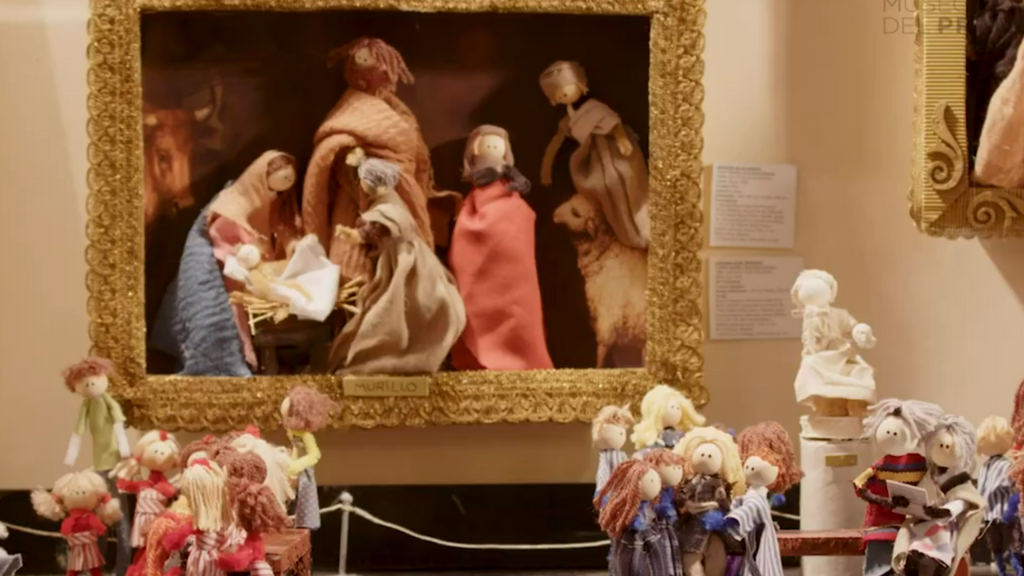 'Navidad en el museo': el emotivo belén inspirado en el Museo del Prado de un colegio de Madrid