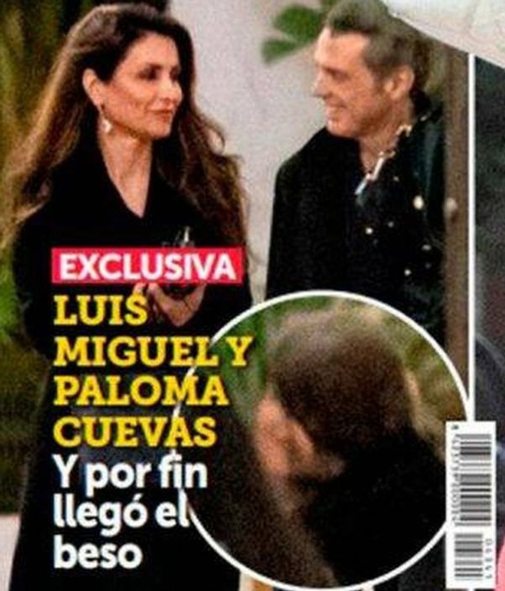 La imagen del beso entre Luis Miguel y Paloma Cuevas