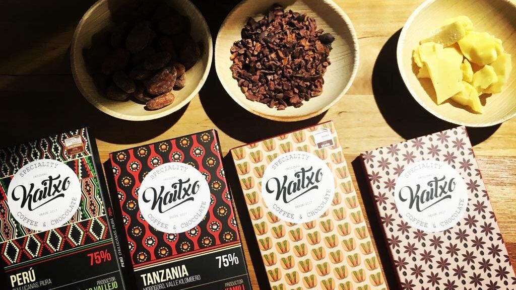 Algunas de las tabletas de chocolate que pueden encontrarse en Kaitxo