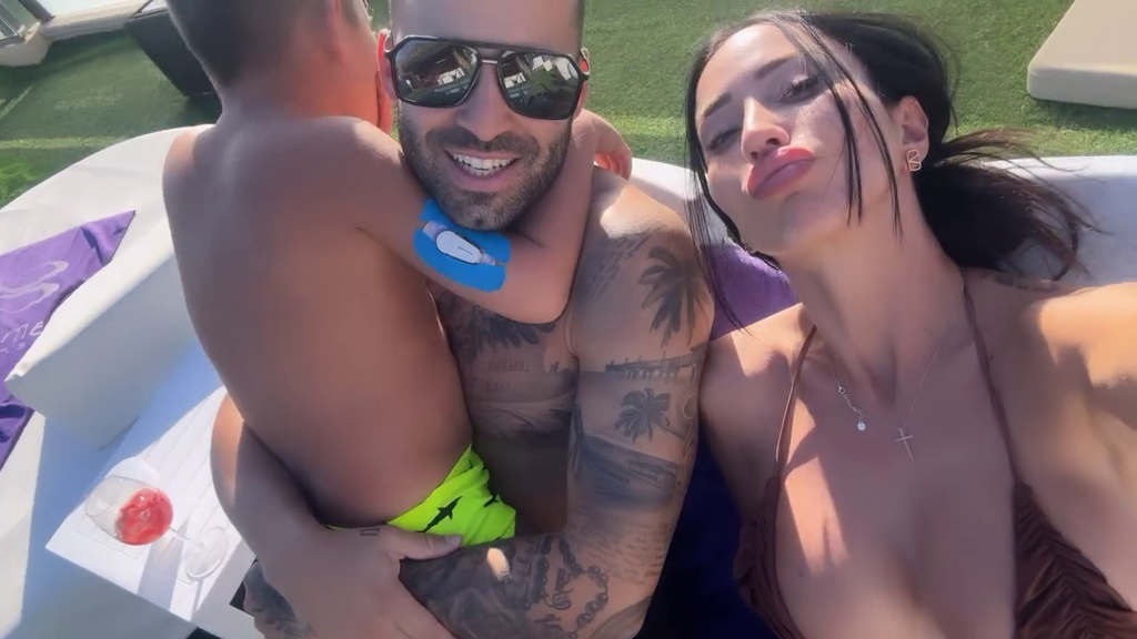 Aurah Ruiz, Jesé y su hijo, horas antes del episodio de la discoteca