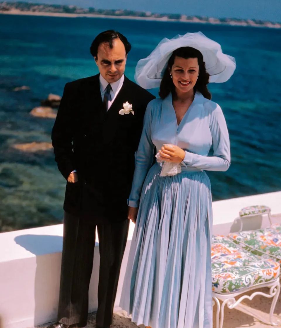 Rita Hayworth en su tercera boda.