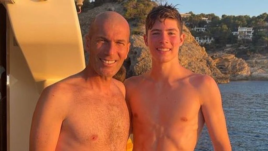 Zidane con su hijo Elyaz