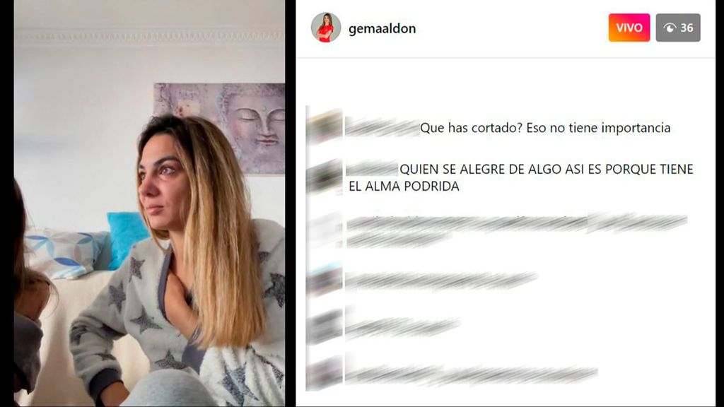 Gema Aldón cuenta en un directo que ha roto con su novio