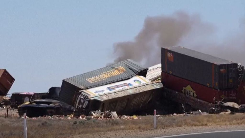 Aparatoso accidente de tren en Australia