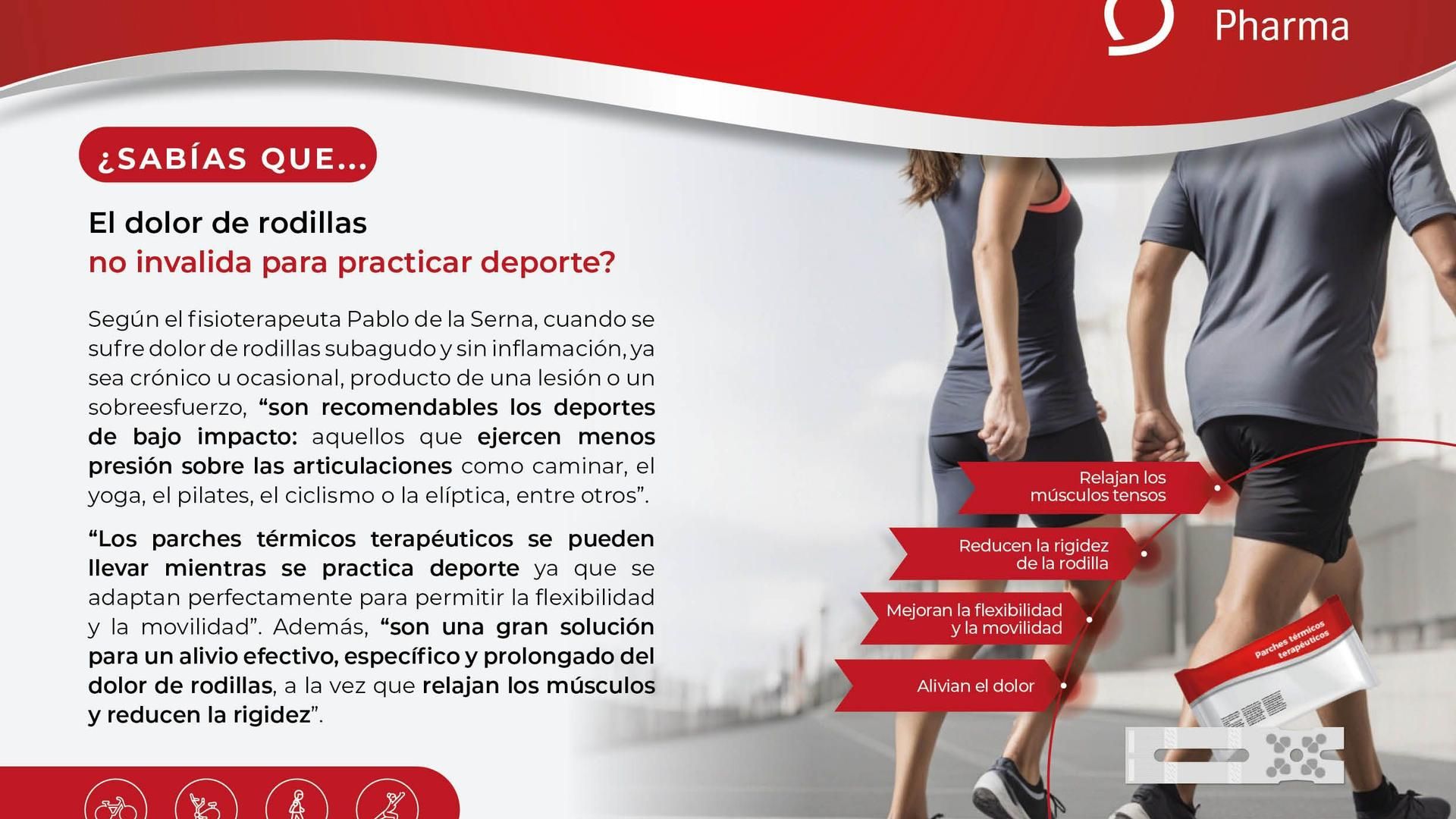 El dolor de rodillas no invalida para hacer deporte.