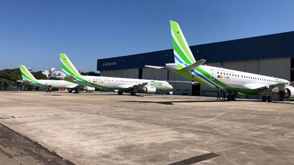 Binter recibe tres aviones Embraer-E195-E2 y suma ya cuatro de los cinco que operarán en la nueva ruta hacia Madrid.
