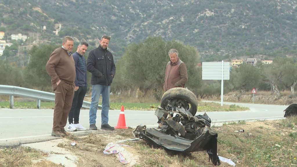 Un amigo de Sergio, el padre muerto en el accidente de Girona: “Me ha impactado mucho, el coche estaba desintegrado”