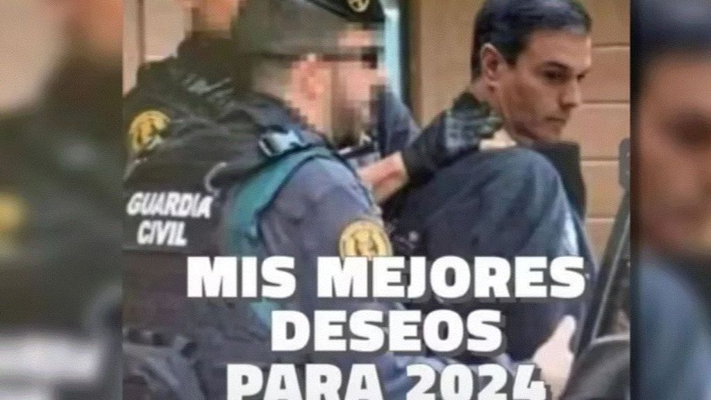 Fotomontaje Sánchez detenido