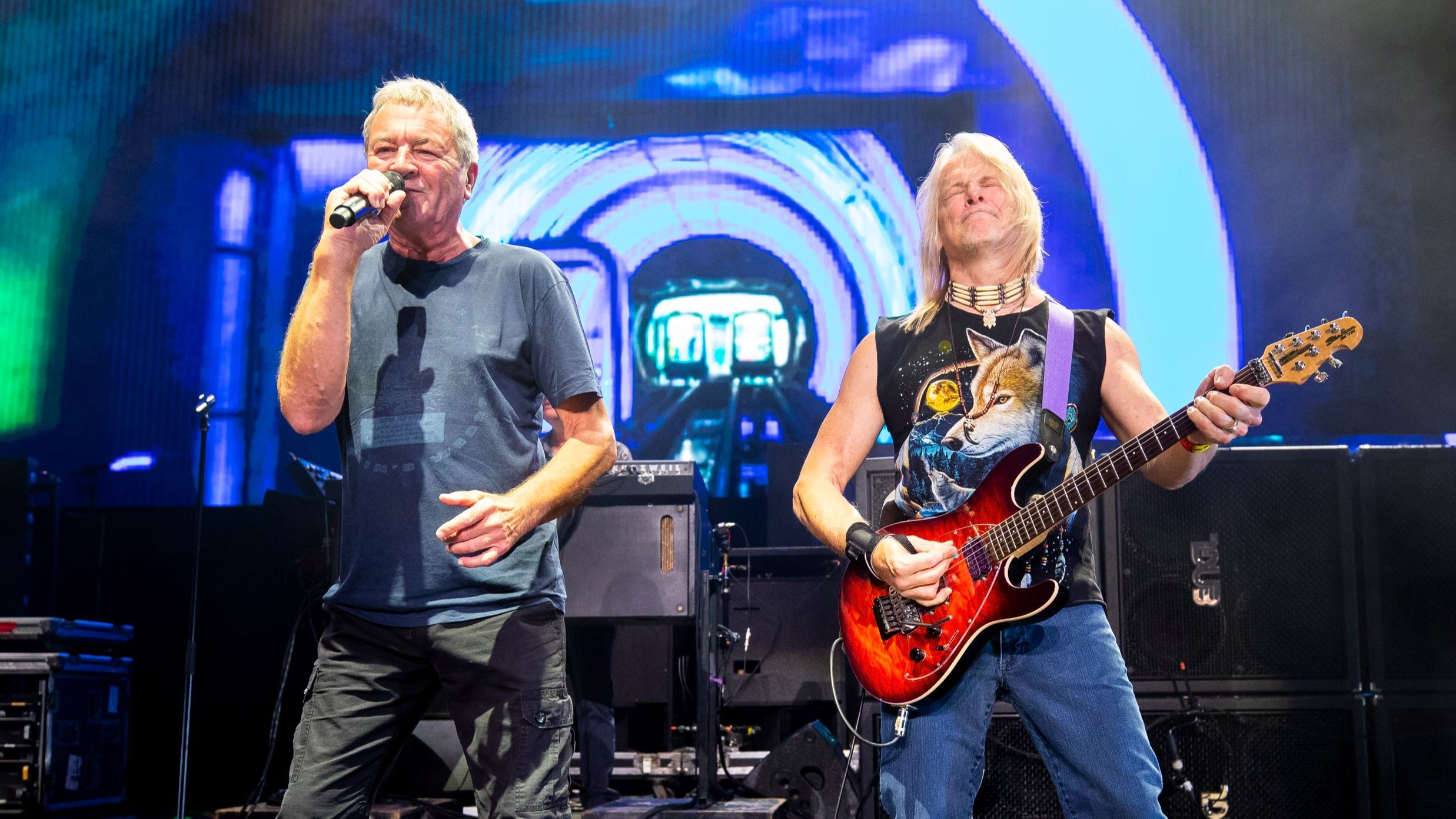 Un respeto a a las canas, leñe. Ian Gillan y Steve Morse, de Deep Purple.