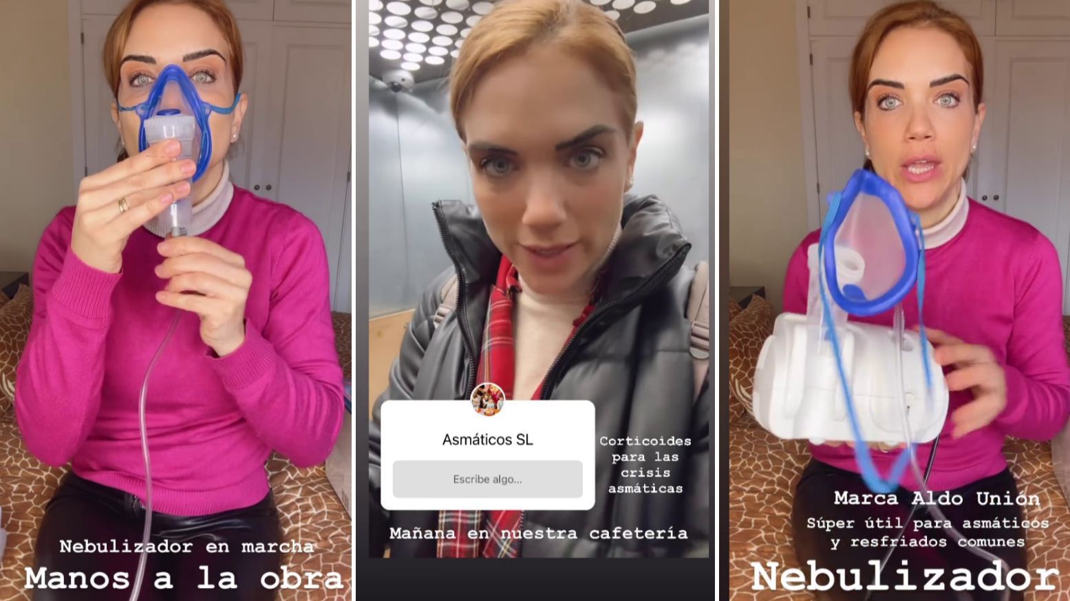 Beatriz Trapote enseña lo que está utilizando para combatir sus crisis de asma