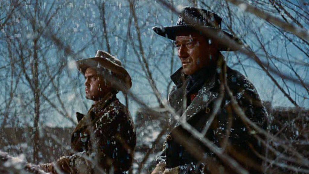 John Wayne y Jeffrey Hunter en 'Centauros del desierto' (1948) la cinta clásica de John Ford.