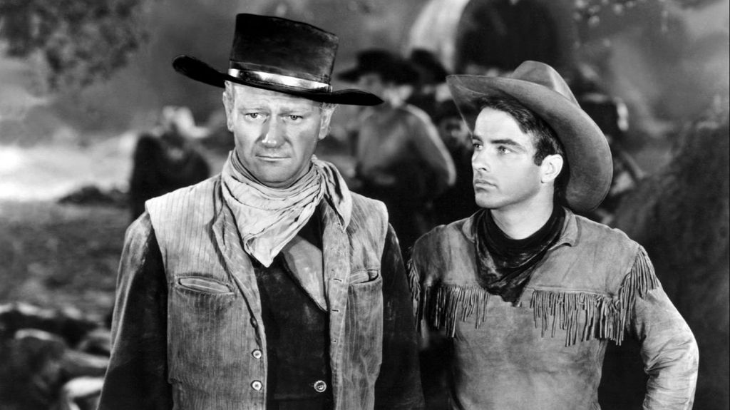John Wayne y Montgomery Clift en 'Río rojo'.
