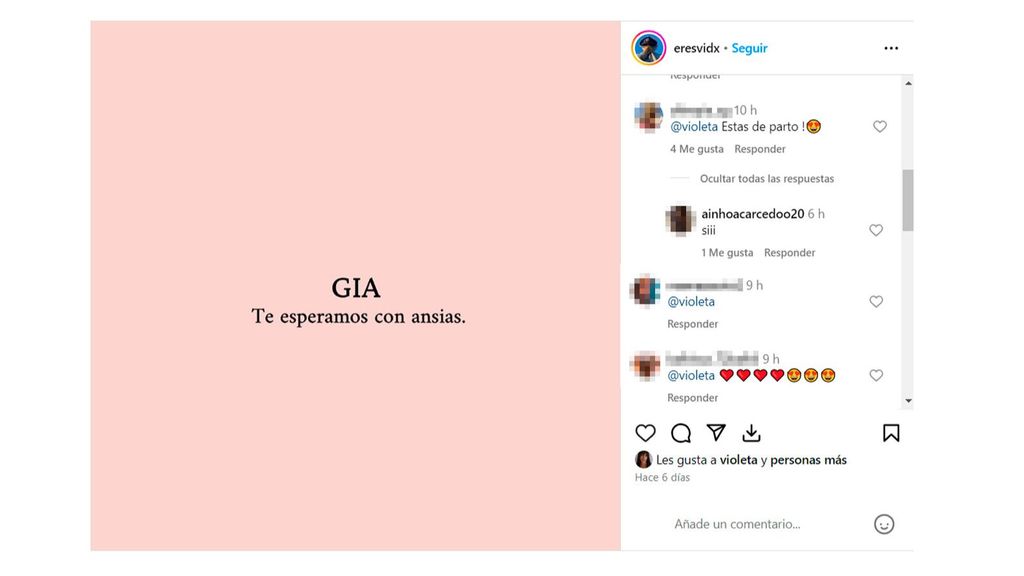 Los seguidores de Violeta y Fabio creen que la influencer podría estar ya de parto