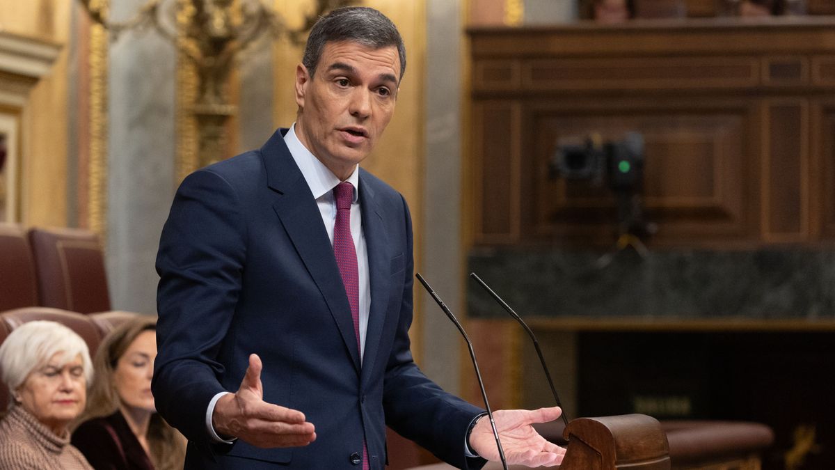 El presidente del Gobierno, Pedro Sánchez, en el Congreso de los Diputados